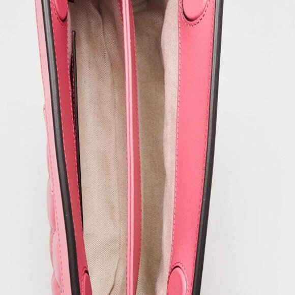 Gucci Pink GG Stitched Leather Matelassè Small Bag - Picture 9 of 11